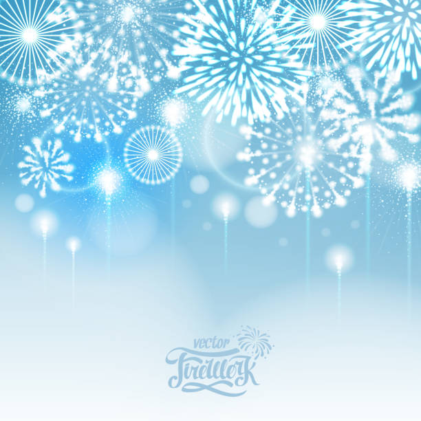 istock Vector colorful holiday firework. Independence day of America 1210486564