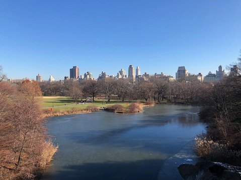 Cityscape in the Central Park in New York City