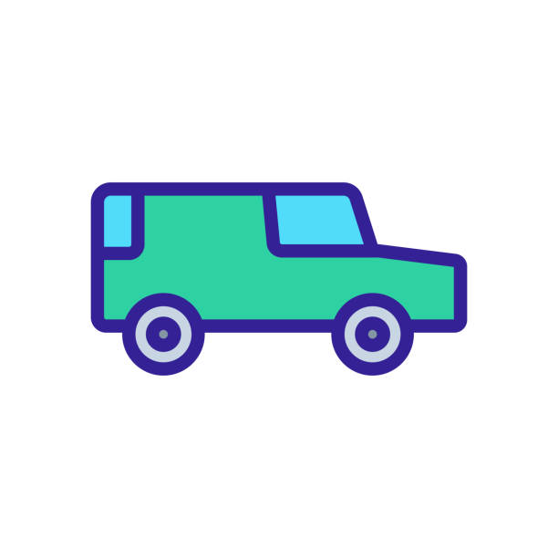 hearse icon vector. Isolated contour symbol illustration hearse icon vector. Thin line sign. Isolated contour symbol illustration funeral home logo stock illustrations