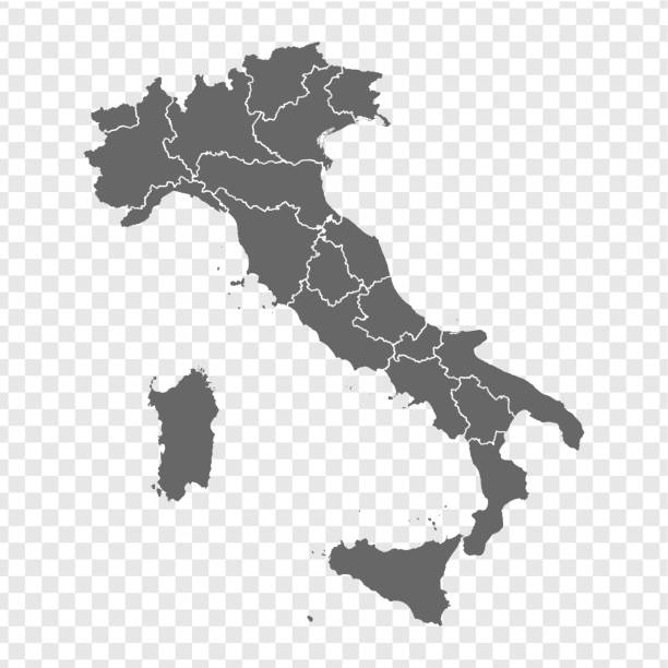 illustrazioni stock, clip art, cartoni animati e icone di tendenza di mappa bianca italia. mappa di alta qualità della repubblica italiana con province su sfondo trasparente per la progettazione del tuo sito web, app, interfaccia utente. vettore stock. illustrazione vettoriale eps10. - italy map