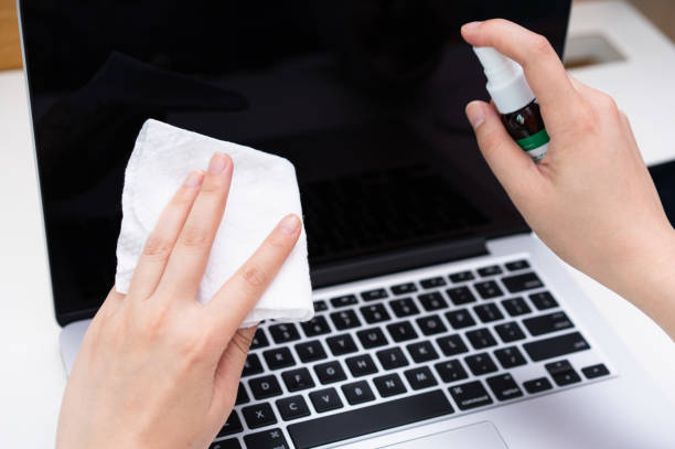 istock Asian women clean office electronic equipment 1210491501