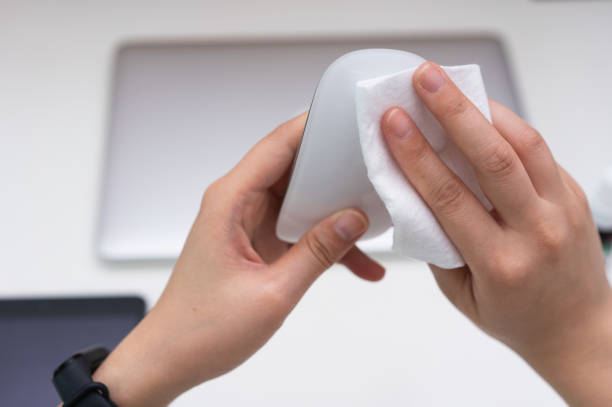 istock Asian women clean office electronic equipment 1210491507