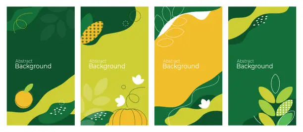 Vector illustration of Set of abstract vector backgrounds