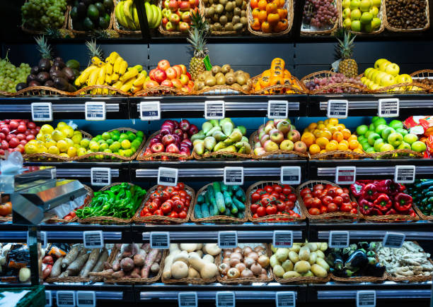 istock Vegetable and fruit section in supermarket 1210498511