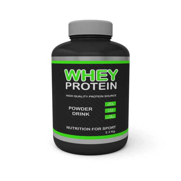 istock whey protein jars powder bodybuilding 1210500332