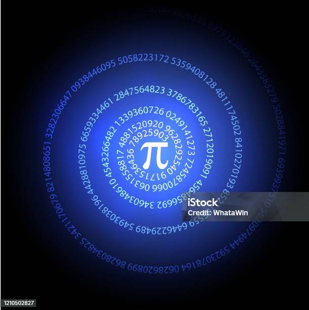 Pi Day Science Space Illustration Iinfinitely Concept Stock ...