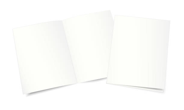 istock Mockup, template of an open and closed two-page booklet, notebook, brochure, magazine, book. White background. 1210502991