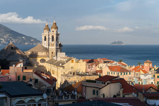 Laigueglia seaside city and famous tourist destination on the Italian Riviera
