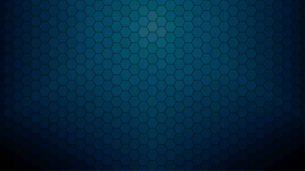 illustrations, cliparts, dessins animés et icônes de fond clair hexagonal bleu foncé - hexagon pattern blue backgrounds