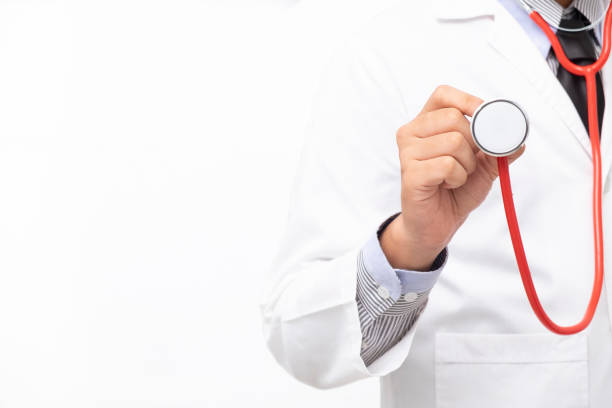 istock doctor hand holding stethoscope on white background 1210509175