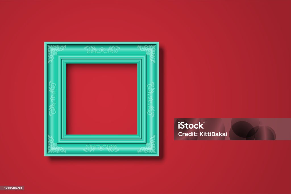 Red Simple Vector Frame Frame On A Red Background Vector Stock Illustration - Download Image ...