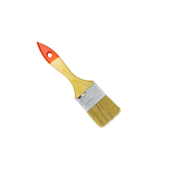 istock Close up a new paintbrush isolated on white background 1210513663