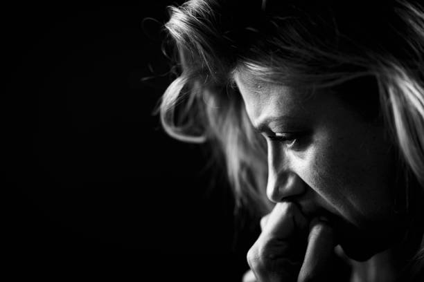 istock Fear and Anxiety, Female Face Expressing Strong Negative Emotions 1210514567