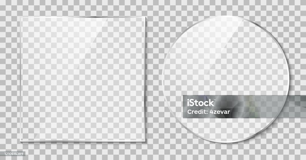 Glass Reflection Vector Glass With Reflection Effect Mirror On Transparent Vector Illustration ...