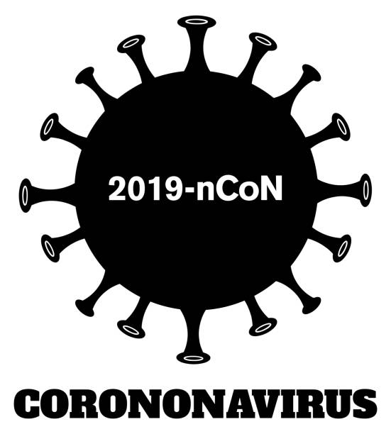 coronavirus (2019-ncov) schwarze silhouette pathogener bakterien design - 11880 stock-grafiken, -clipart, -cartoons und -symbole