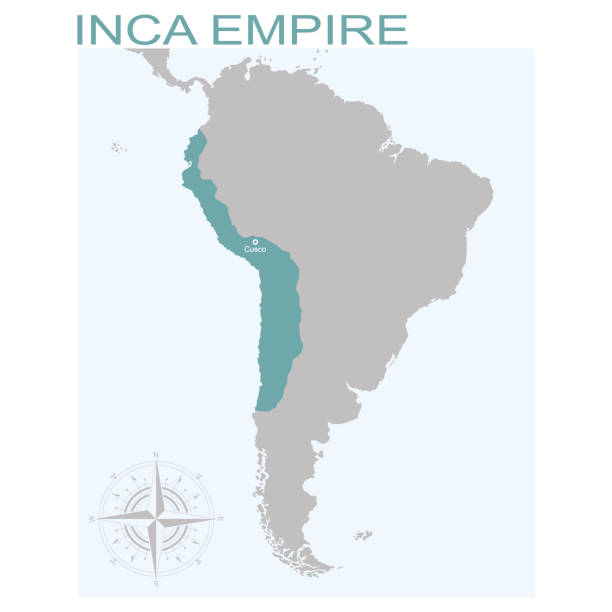 vector map of the Inca Empire vector map of the Inca Empire for your design inca stock illustrations