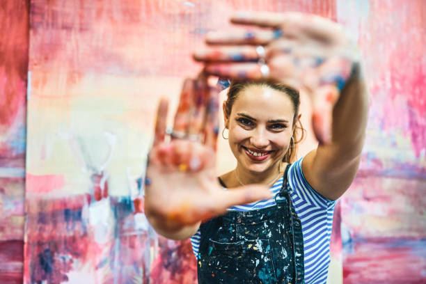 istock Art makes me breathe a different kind of happiness 1210523709