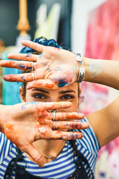 istock Painted hands are my favourite 1210523728