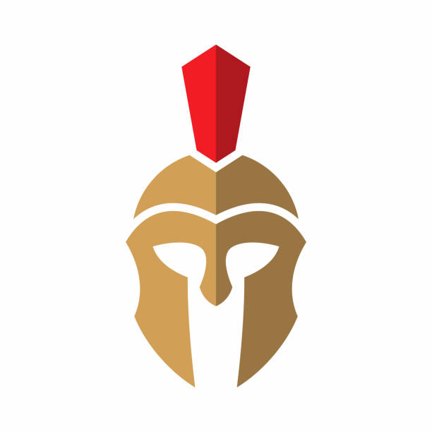 Spartan helmet icon. Vector icon isolated on white background. sparta greece stock illustrations