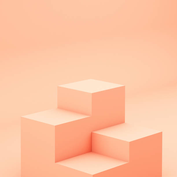 istock Geometric figures display on pink background,3d rendering ,3d illustration 1210524035