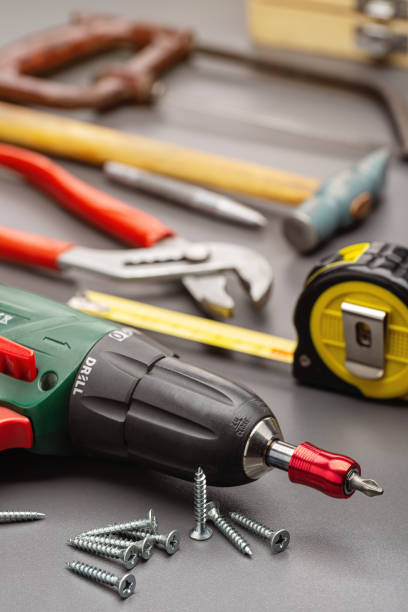 istock Tools for home repair and construction at home. 1210528740