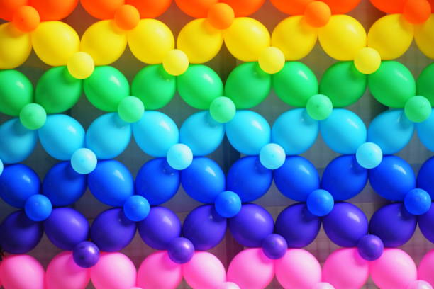 istock Colorful Balloons Wall Decoration background 1210530230