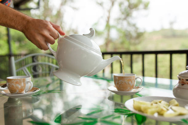 istock Breakfast with tea on sri lanka tea island. 1210530655