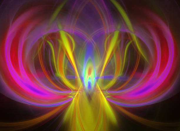 istock Abstract illustration of a fractal pattern on black background 1210531647