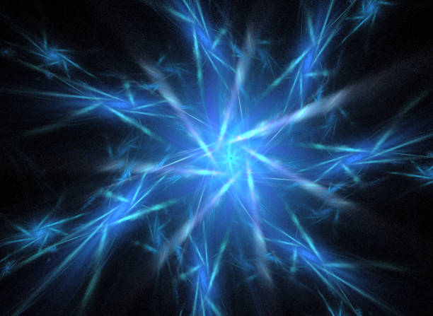 istock Abstract illustration of a fractal pattern on black background 1210532742
