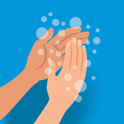 Vector Illustration of a Medical Advice to Stay Healthy to prevent viral infections: Wash Your Hands Frequently