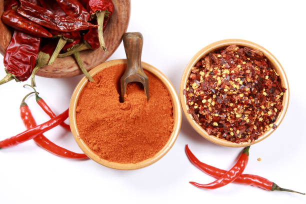 istock Chili or Chilli Fresh Dried Chopped and Powder 1210543982