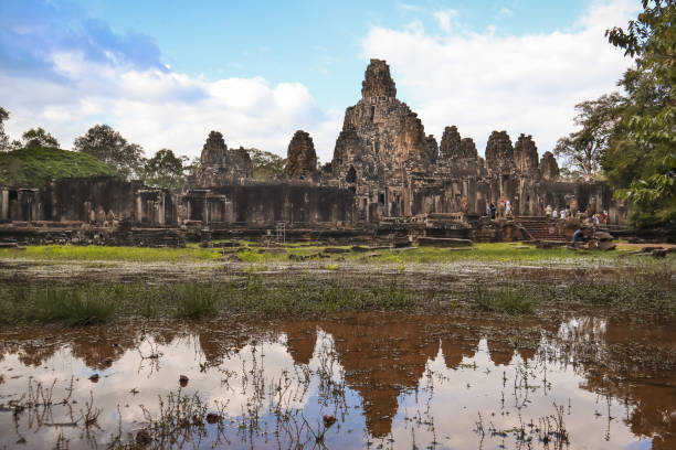 istock Lake Reflection at Angkor Temple Bayon 1210547276