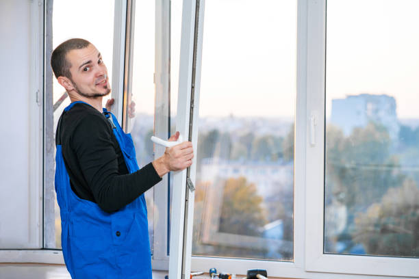 istock Professional master at repair and installation of windows, at work 1210550316
