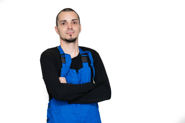 istock Professional repair, installation and maintenance technician. In a work suit 1210550966