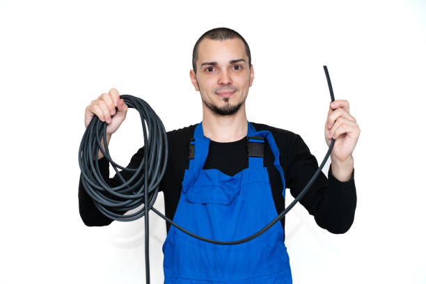 istock Professional window repair and installation technician holding a rubber gasket for pvc windows in his hand. 1210550980