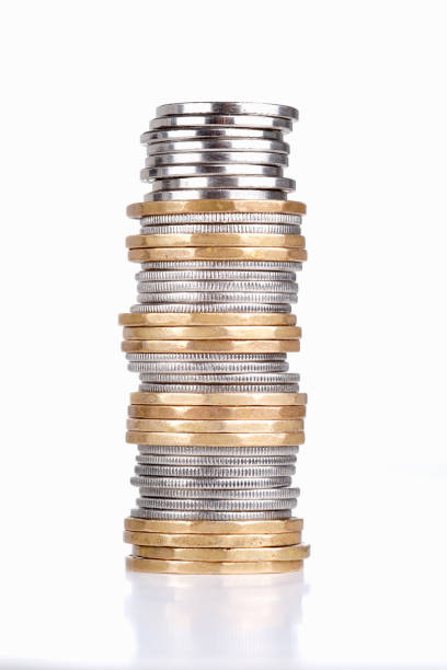 istock Isolated picture of a stack of coins 1210551784