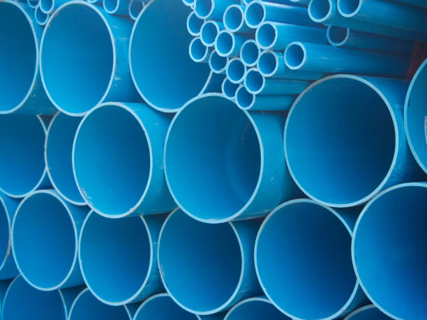 istock PVC pipe and the backdrop of the evening sun. 1210558533