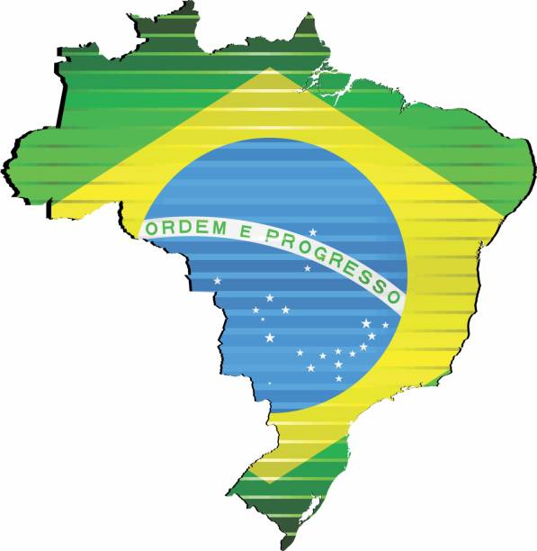 istock Shiny Grunge map of the Brazil 1210558697
