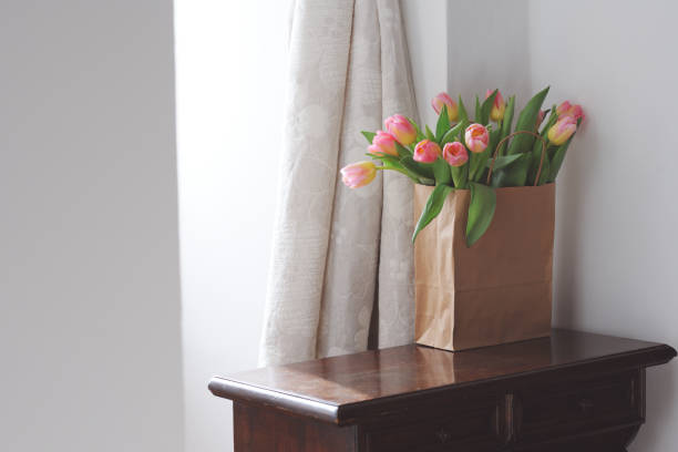 istock Beautiful pink tulips 1210558843