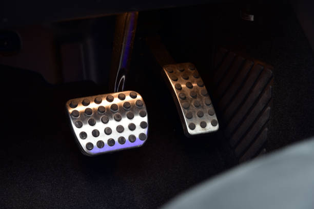 istock Car brake pedal and accelerator pedal 1210562994