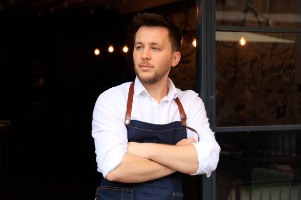 istock Portrait of young cafe owner 1210563889