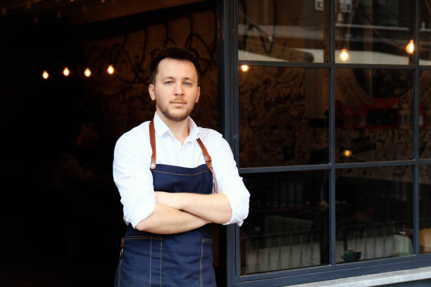 istock Portrait of young cafe owner 1210564223