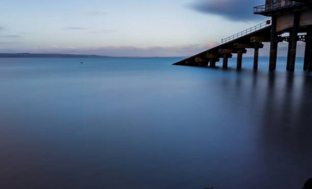 istock Long exposure next to Tenby lifeboat Station 1210564346