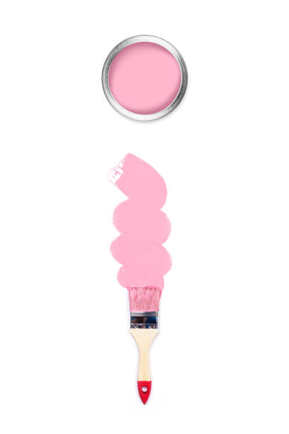 One can of paint on white background.