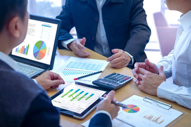 Reviewing a financial reports in returning on investment analysis