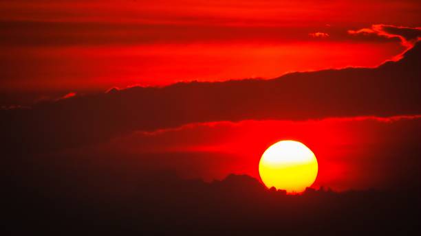 istock Sunset sky orange sky red cloud outdoor summer nature backgound 1210565837