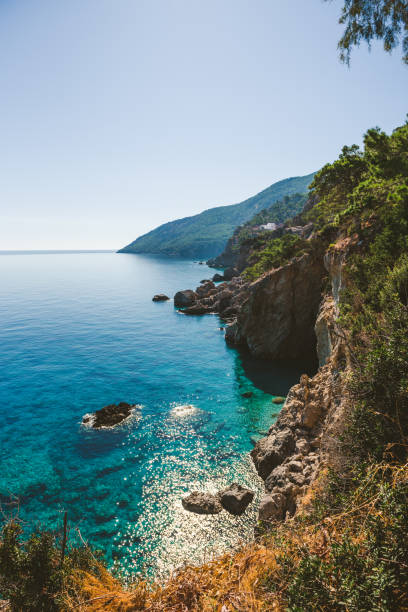 Eastern shore of Karpathos, Greece on early morning sunlight