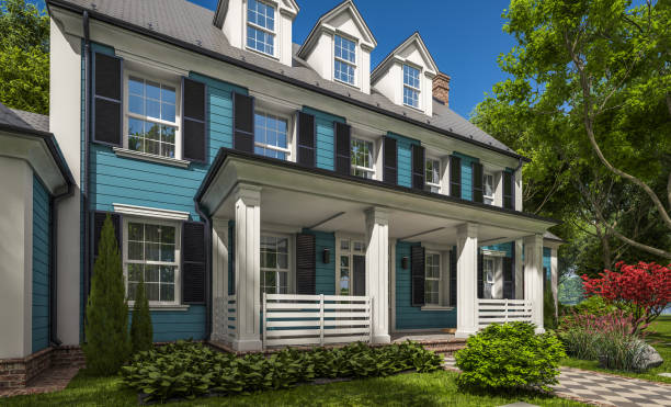 istock 3d rendering of modern classic house in colonial style 1210571140