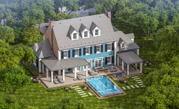 istock 3d rendering of modern classic house in colonial style 1210571164