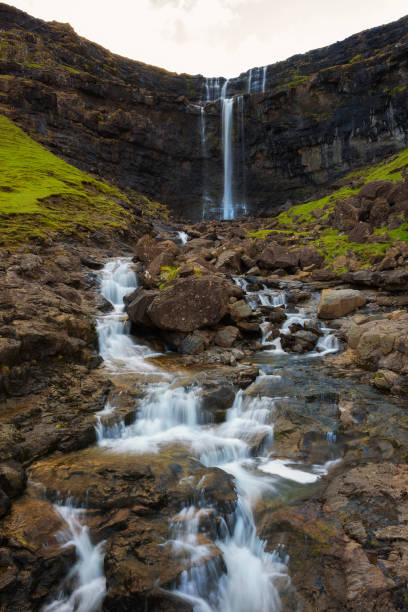 istock Fossa Waterfall on island Bordoy in the Faroe Islands 1210575488